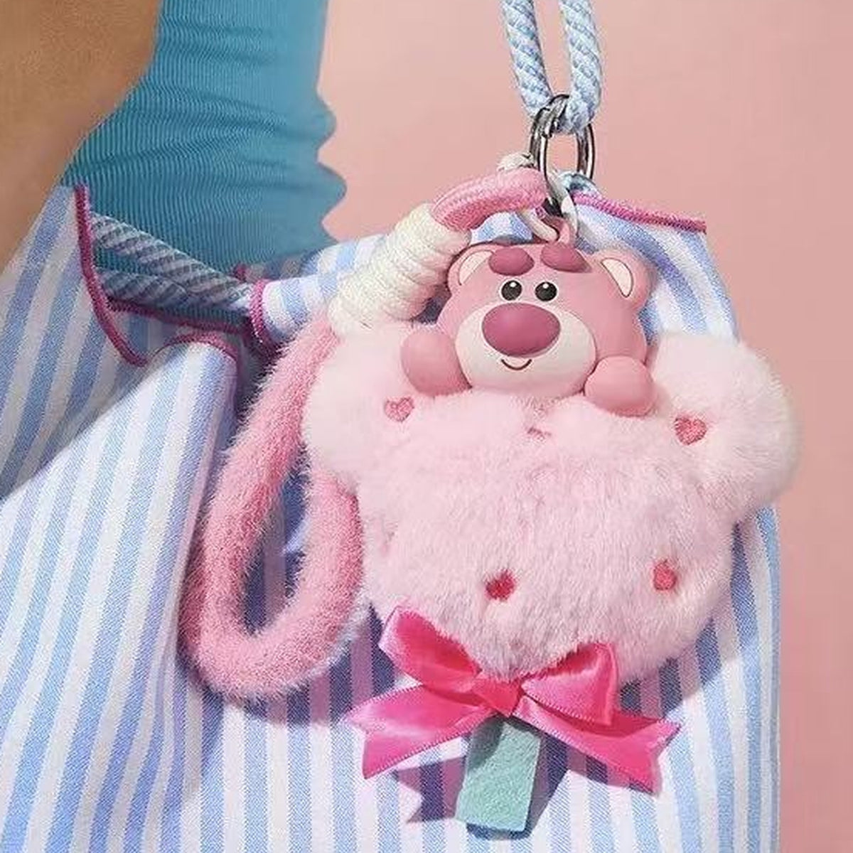 DSN Lotso Dessert Party Series Plush Pendant Blind Box - Complete pink dessert plush pendant body; bag not included; random design not guaranteed