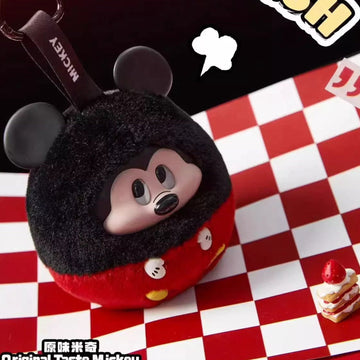 DSN-Mickey Fun Crash Series Vinly Plush Pendant Dolls, Blind Box - Complete black and red vinyl plush pendant body including both ears; upper attachment cropped; display props not included; random design not guaranteed