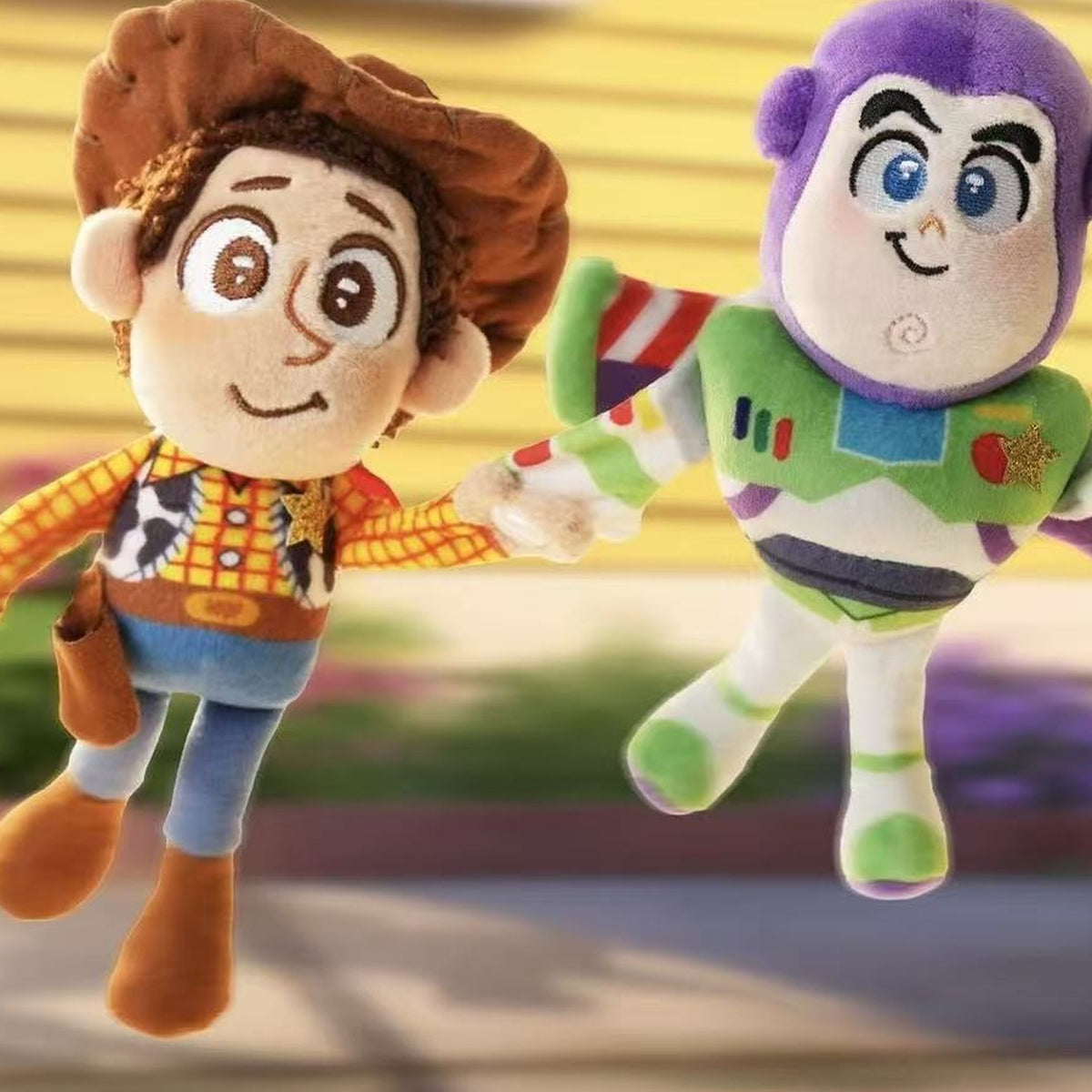 DSN Pixar Toy Story Warm Embrace Series Plush Keychain Blind Box - Complete cowboy and space themed plush keychain examples; random design not guaranteed