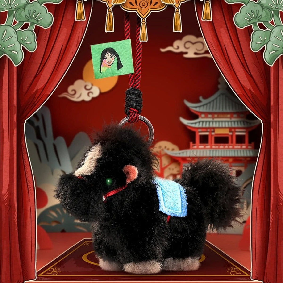 DSN Princess Pony Pals Series Plush Pendant Blind Box - Complete black pony plush pendant body; upper strap cropped; display props not included; random design not guaranteed