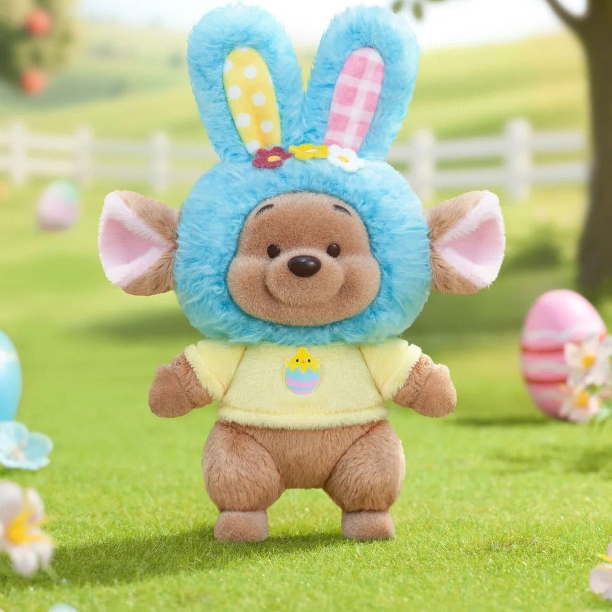 DSN Spring Easter Egg Series Plush Pendant Blind Box - Complete brown plush pendant example; random design not guaranteed