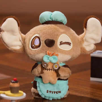 DSN STITCH Chocolate Factory Series Plush Pendant Blind Box - Complete Stitch chocolate factory plush pendant body example with teal apron; random design not guaranteed