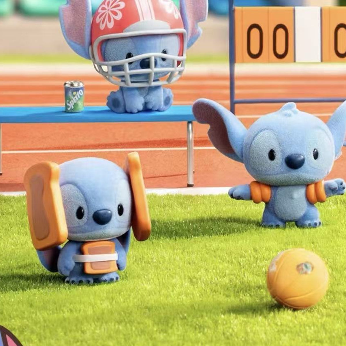 DSN Stitch Minime Series Figure Blind Box - Stitch Minime sports display with complete central figure examples; random design not guaranteed