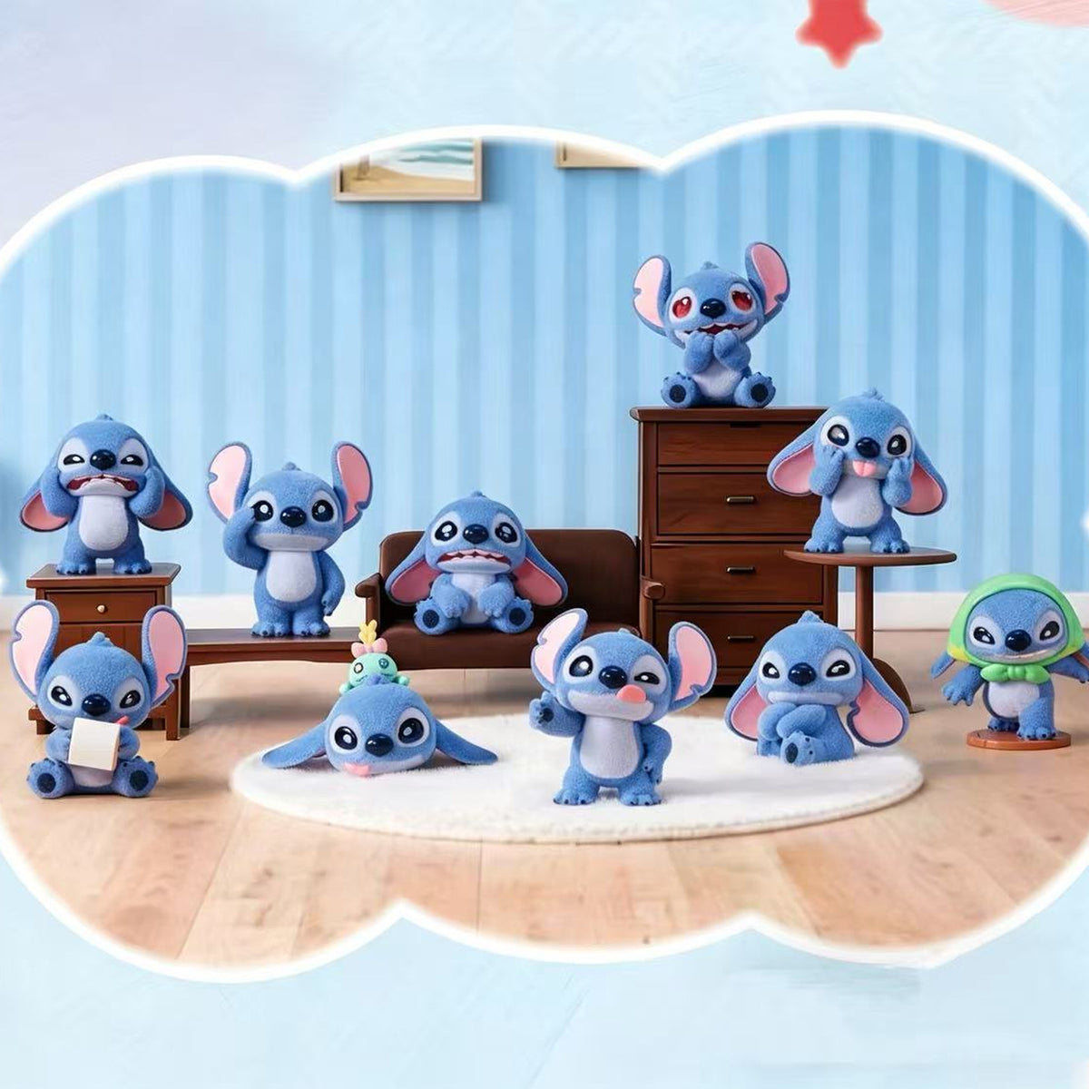 DSN Stltch Emoji V1 Series Plush Pendant Blind Box - Series overview with complete plush pendant examples; display props not included; random design not guaranteed