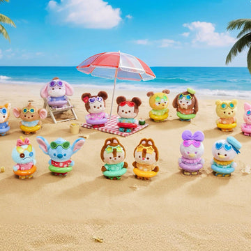 DSN Summer Swim Ring Series Plush Pendant Blind Box - Series overview with complete central swim-ring plush pendant examples; random design not guaranteed