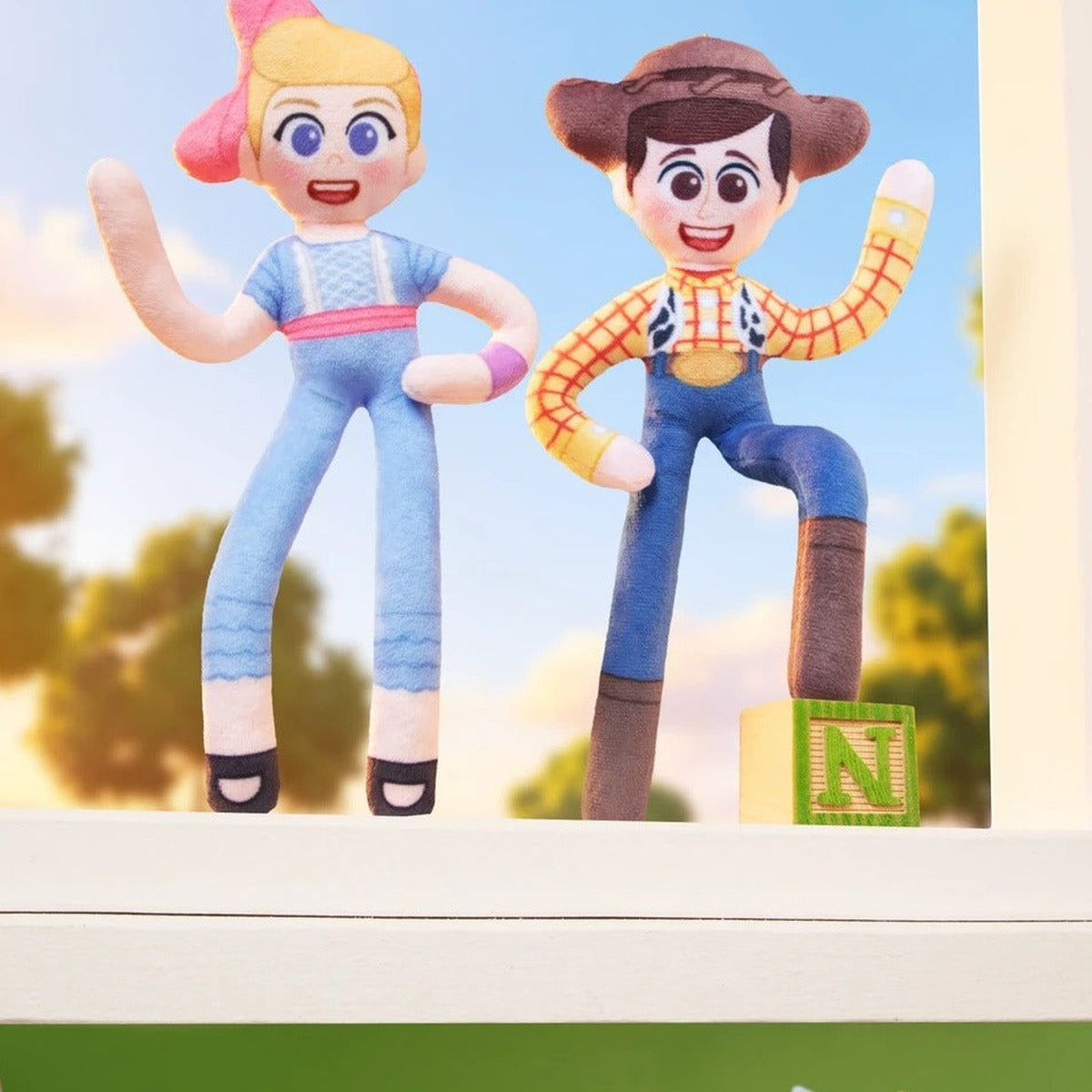 DSN Toy Story 5 Twist Fun Series Plush Pendant Blind Box - Toy Story plush pendant body examples with upper pink hat cropped; random design not guaranteed