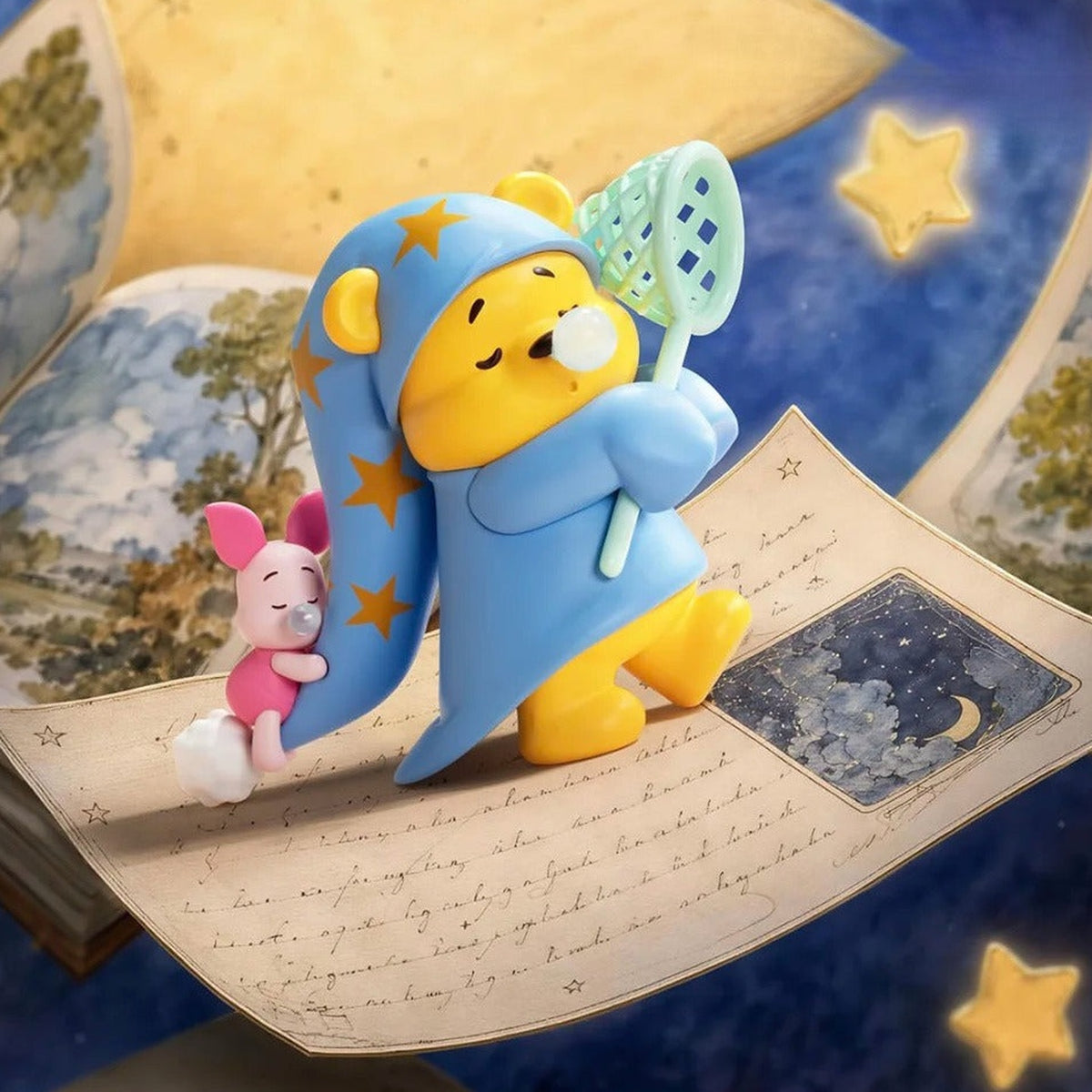 DSN Winnie the Pooh's Fairy Tale World Series Figure Blind Box (PRE-ORDER) - Complete fairy-costume Pooh figure scene with Piglet detail; styling book not included; random design not guaranteed
