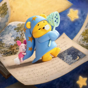 DSN Winnie the Pooh's Fairy Tale World Series Figure Blind Box (PRE-ORDER) - Complete fairy-costume Pooh figure scene with Piglet detail; styling book not included; random design not guaranteed