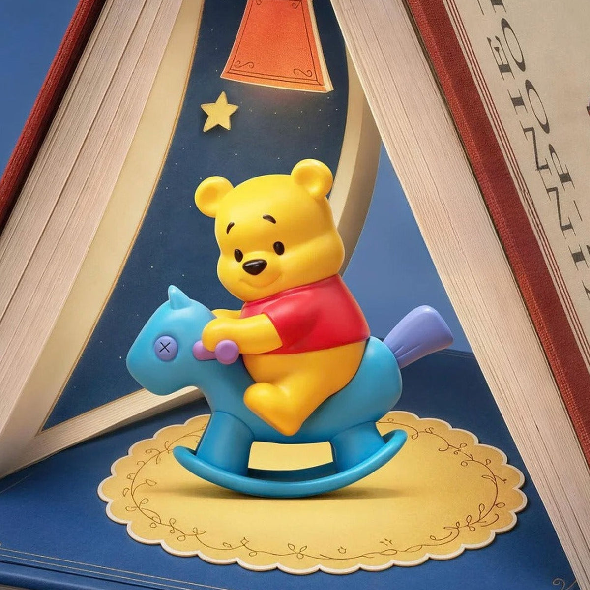 DSN Winnie the Pooh's Fairy Tale World Series Figure Blind Box (PRE-ORDER) - Complete Pooh rocking-horse figure scene; styling book not included; random design not guaranteed