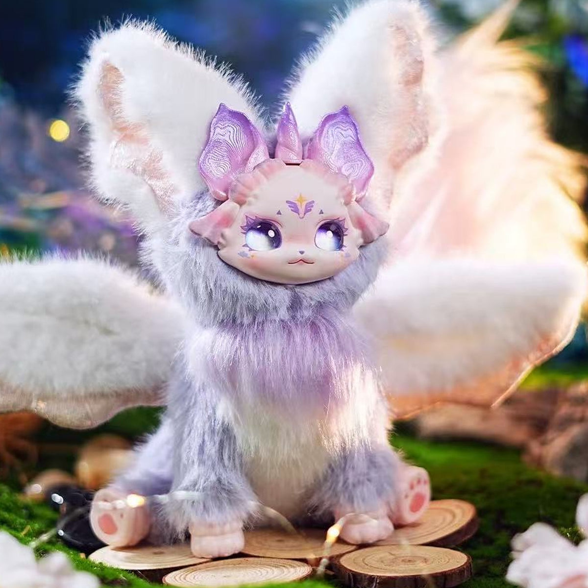 DUMIA Morino Star V2 Series Plush Pendant Blind Box - Purple plush pendant detail with wing cropped; random design not guaranteed