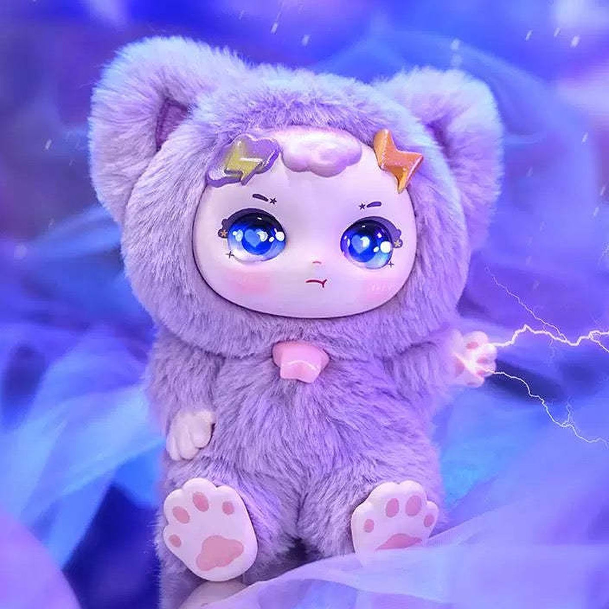 Dumia-Ula Weather Series Plush Dolls, Blind Box - Purple complete plush example; random design not guaranteed
