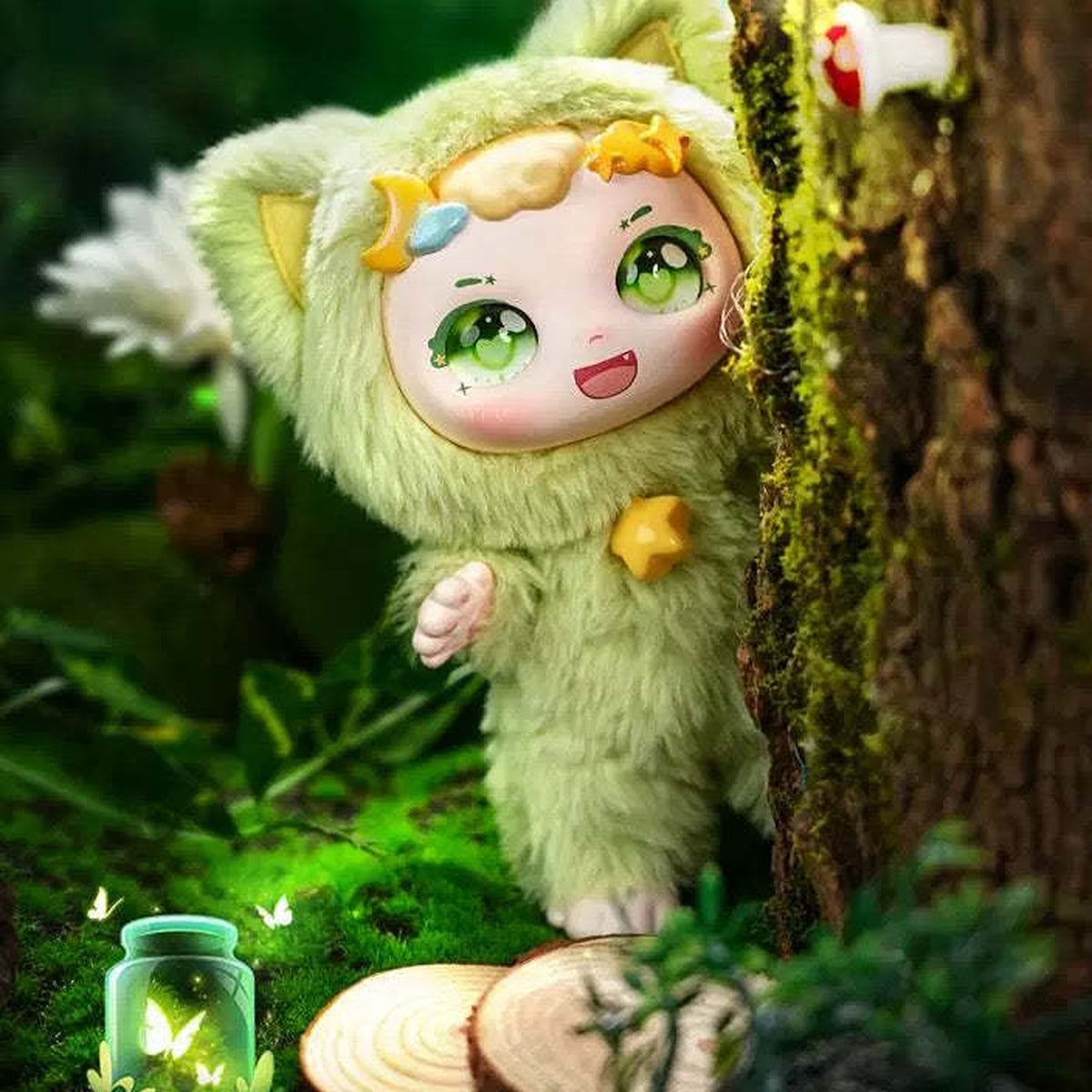 Dumia-Ula Weather Series Plush Dolls, Blind Box - Green complete plush example; random design not guaranteed