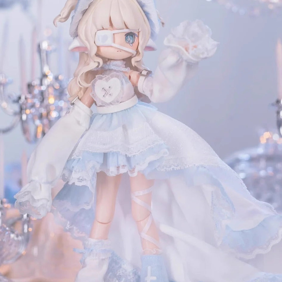 Electronic Pet Game World Series 1/12 BJD Blind Box - White dress design detail; random design not guaranteed
