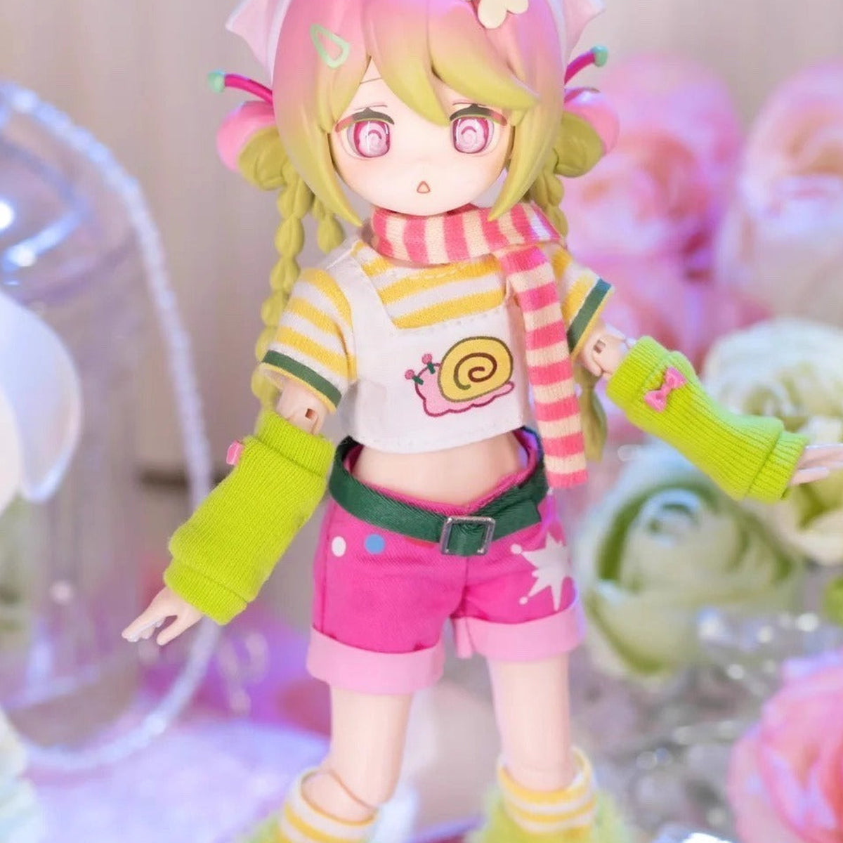 Electronic Pet Game World Series 1/12 BJD Blind Box - Yellow and pink outfit design detail; random design not guaranteed