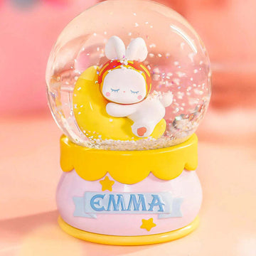 EMMA BABE Lucky Day Crystal Ball Blind Box - Complete crystal-ball figure display with base; background props not included; random design not guaranteed