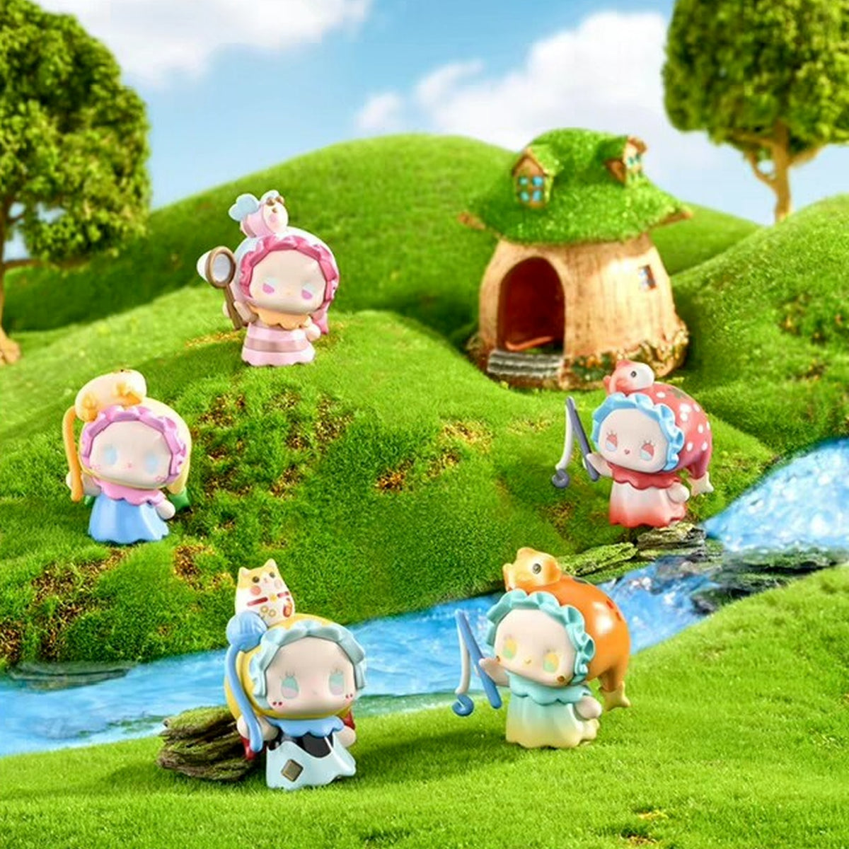 EMMA Lift Me Up Series Figure Blind Box - Four design scene overview; random design not guaranteed