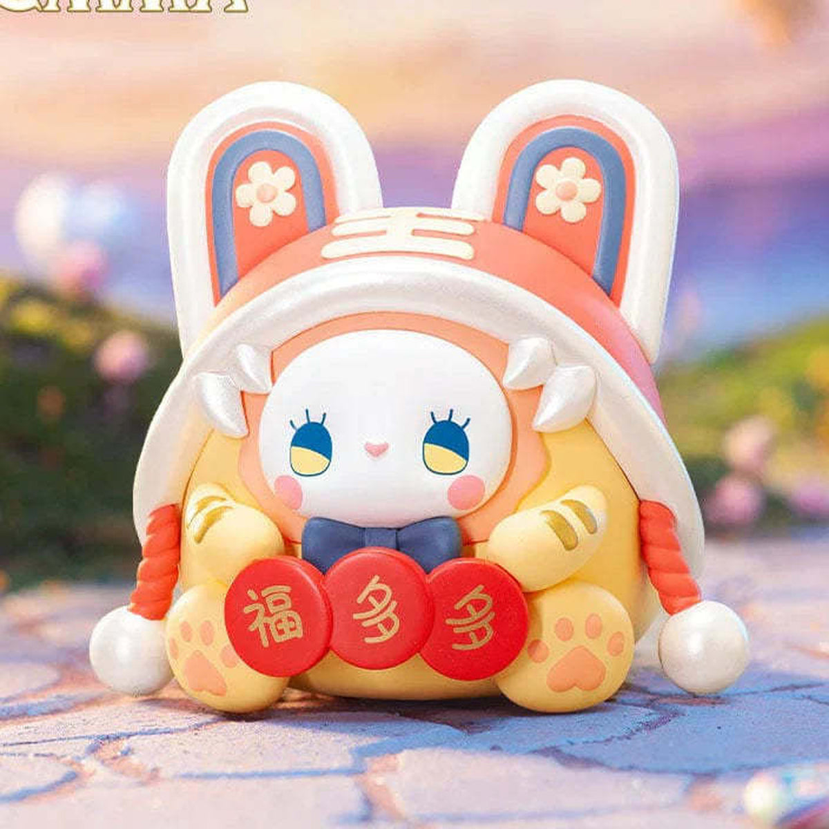 EMMA Lucky Eggs Series 7 Blind Box - Orange rabbit complete figure example; random design not guaranteed