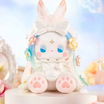 EMMA Secret Forest Be Loved Series 120% Figures, Blind Box - White seated figure detail with upper ears cropped; random design not guaranteed