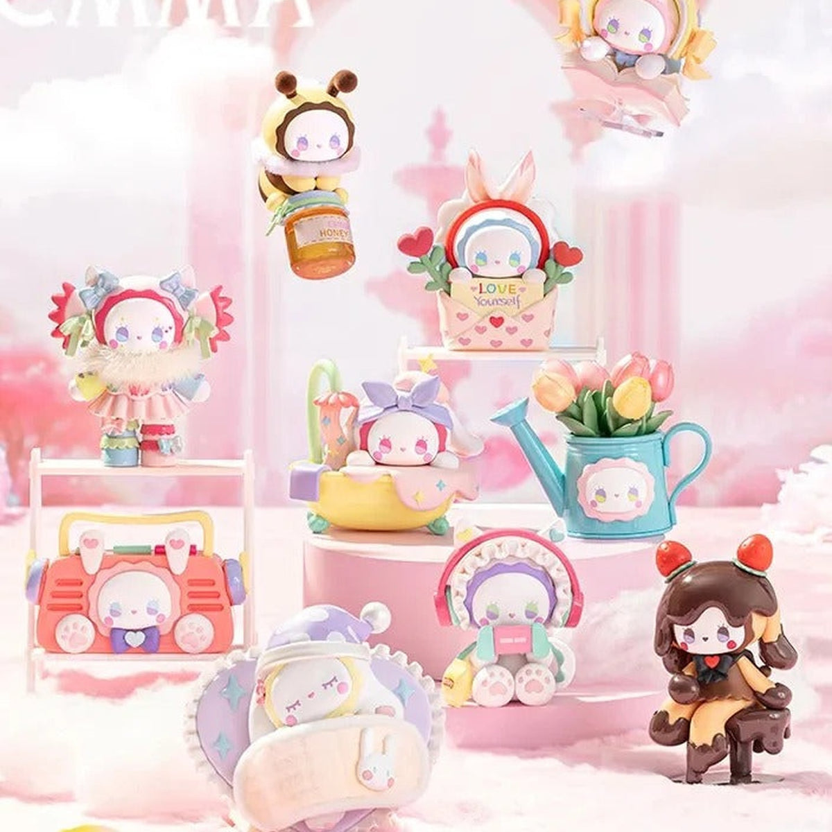 Emma Secret Forest Love Dopamine Series Figures, Blind Box - Series overview with complete central figure examples; random design not guaranteed
