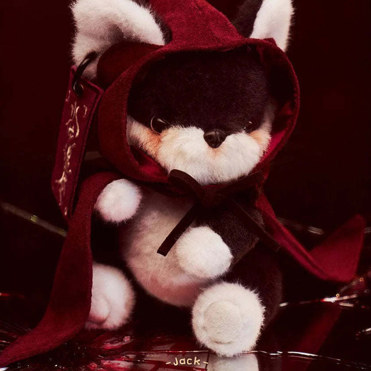 Endless Forest Series Plush Blind Box - Dark plush with red hood and cape; upper ears cropped; random design not guaranteed; display props not included
