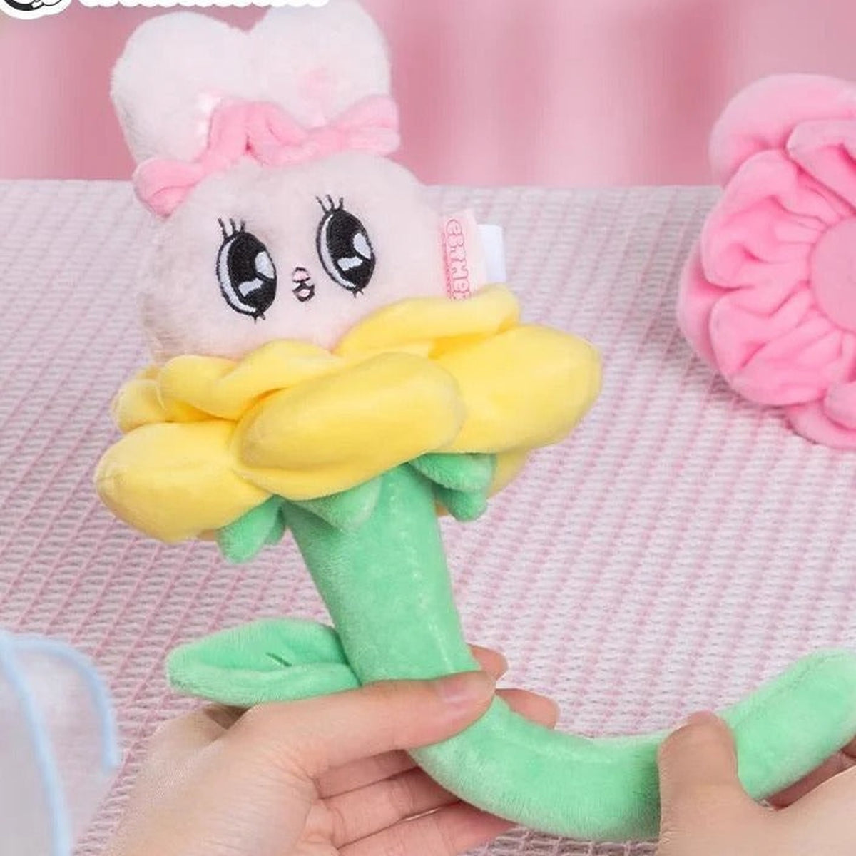 Esther Bunny Flower Series Plush Dolls, Blind Box - Yellow flower complete plush example; random design not guaranteed