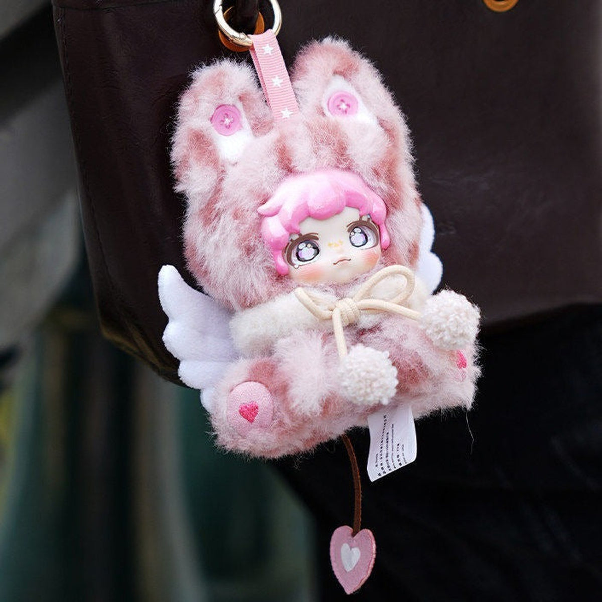 ETTA Star Wing Illusion Series Plush Pendant Blind Box - Complete pink winged plush pendant body; upper keyring cropped; styling bag not included; random design not guaranteed