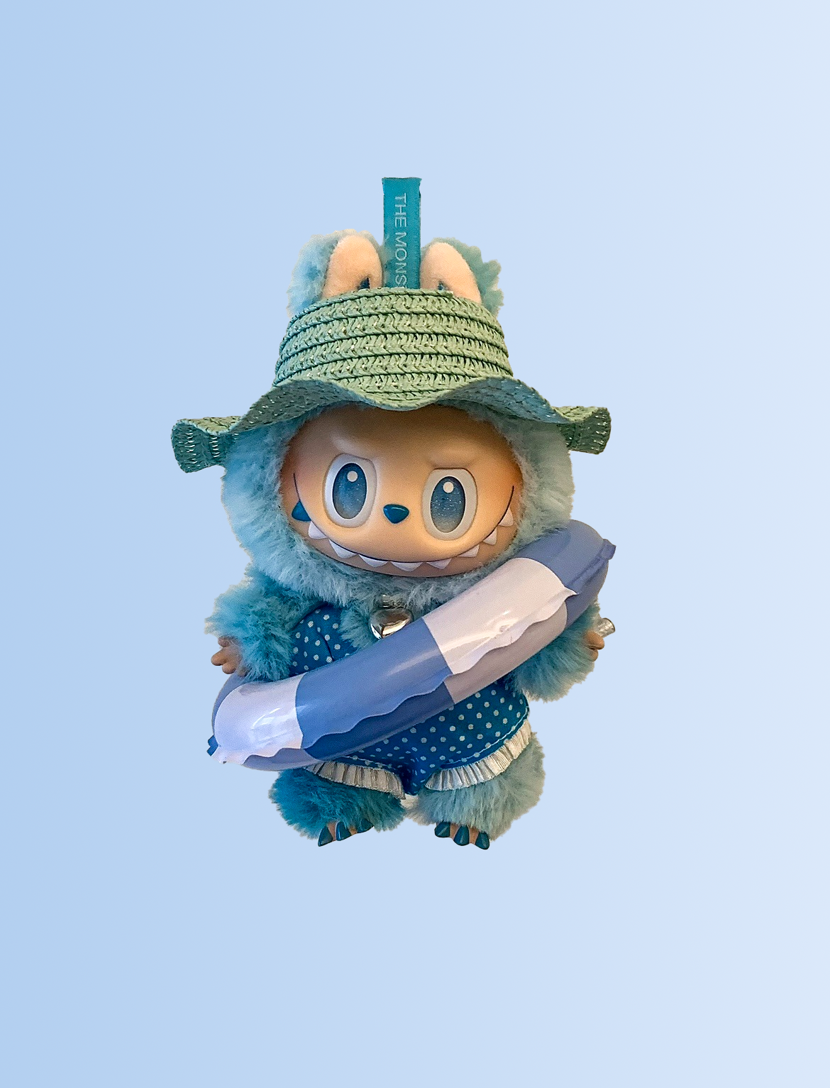 Labubu Summer Float Set – Blue Polka Dot Edition (3 Items)