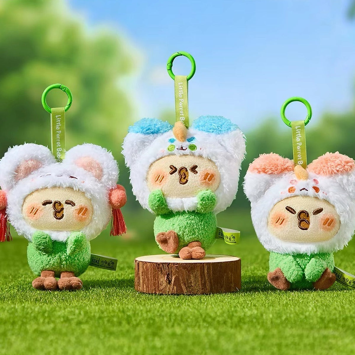 Fabulous beasts × Little Parrot BE BE Series Plush Pendant Blind Box - Three complete plush pendant examples; display props not included; random design not guaranteed