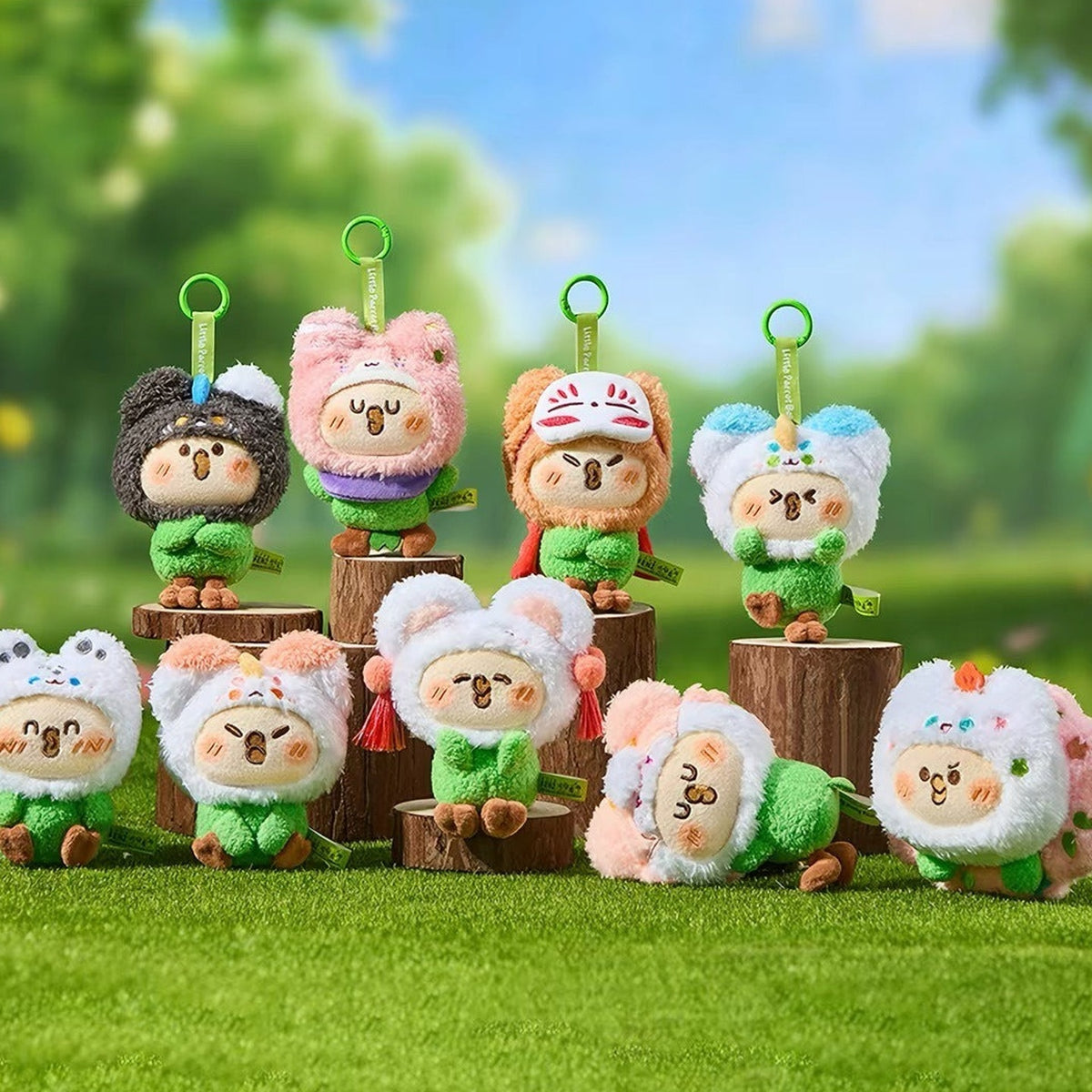 Fabulous beasts × Little Parrot BE BE Series Plush Pendant Blind Box - Series overview with complete central examples and outer examples cropped; display props not included; random design not guaranteed