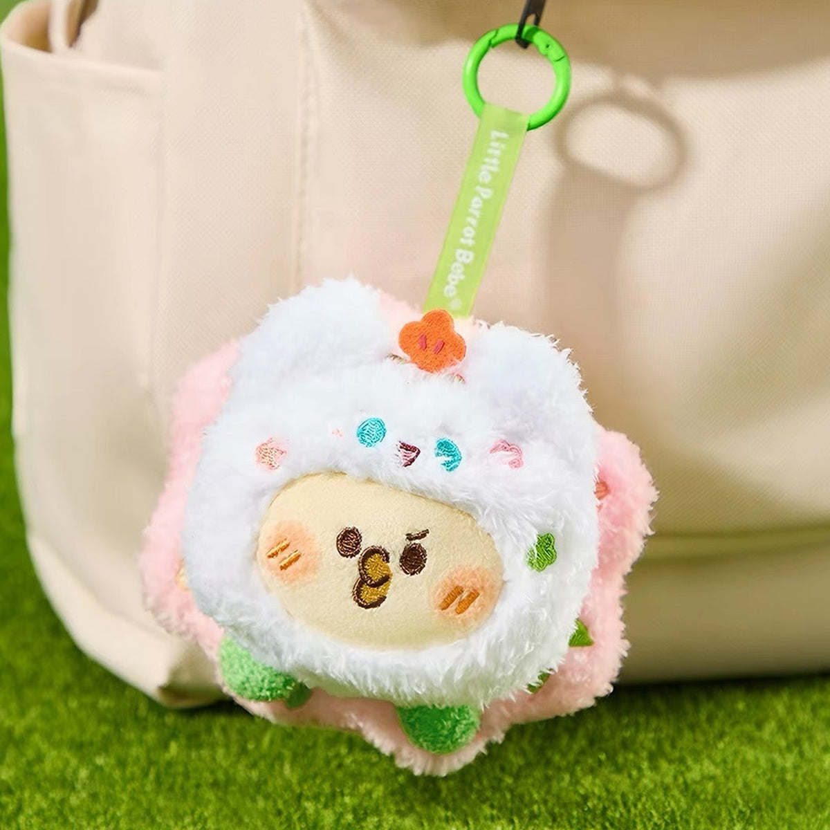 Fabulous beasts × Little Parrot BE BE Series Plush Pendant Blind Box - Complete white plush pendant example; styling bag not included; random design not guaranteed