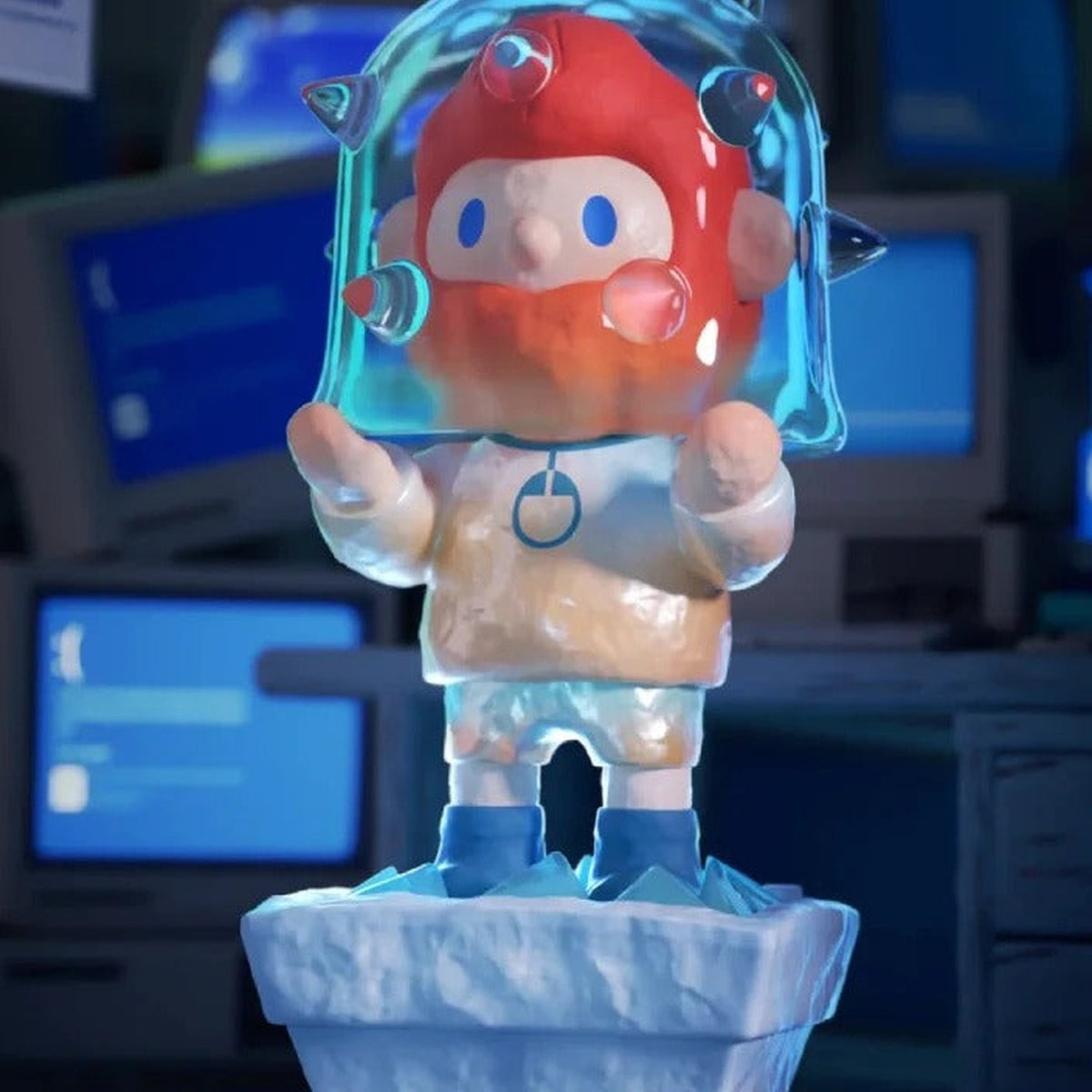 FARMER BOB Feeling YOU Series Figures, Blind Box - Red translucent outfit complete figure example; random design not guaranteed