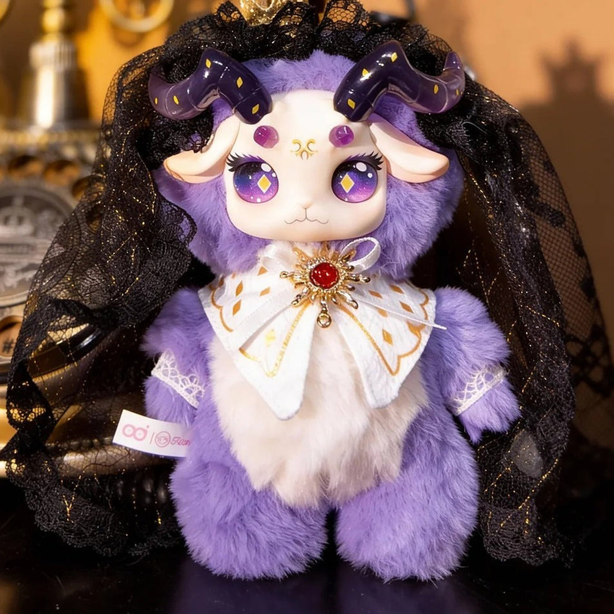 FECOCO Victoria Sheep Series Plush Blind Box - Purple sheep plush detail with upper crown cropped; random design not guaranteed