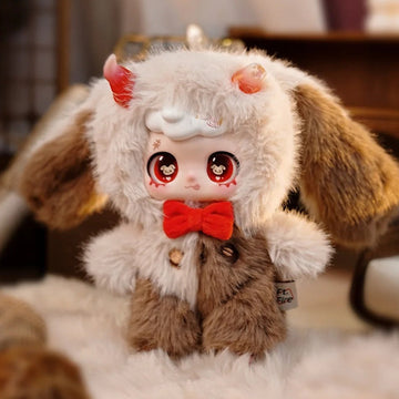 Feeco Spell Lost Series Plush Blind Box - Brown outfit design example; random design not guaranteed