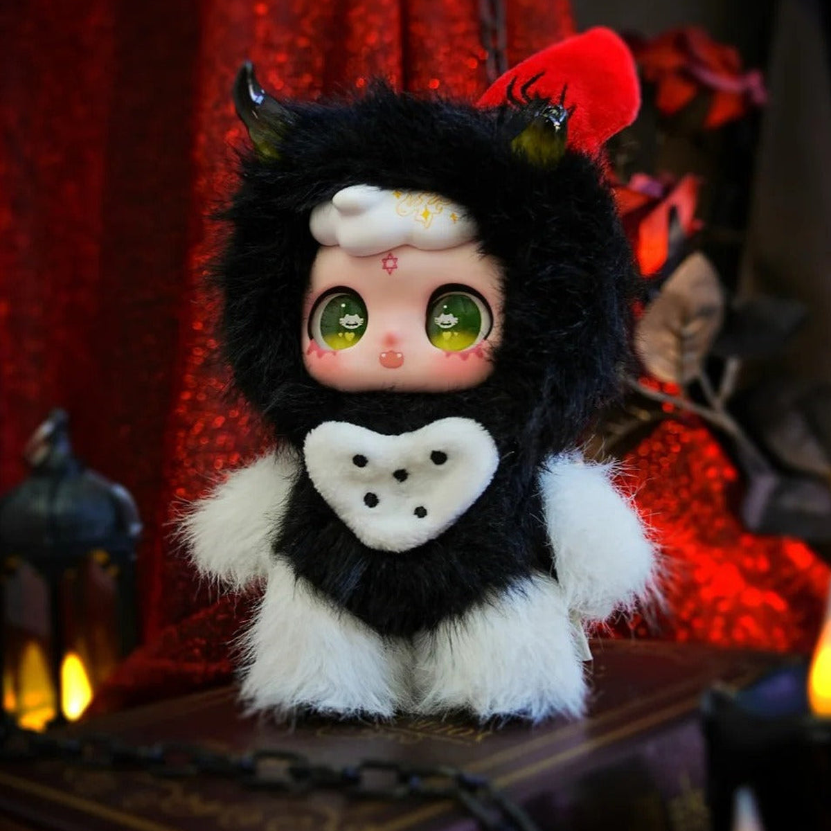 Feeco Spell Lost Series Plush Blind Box - Black and white complete design example; random design not guaranteed