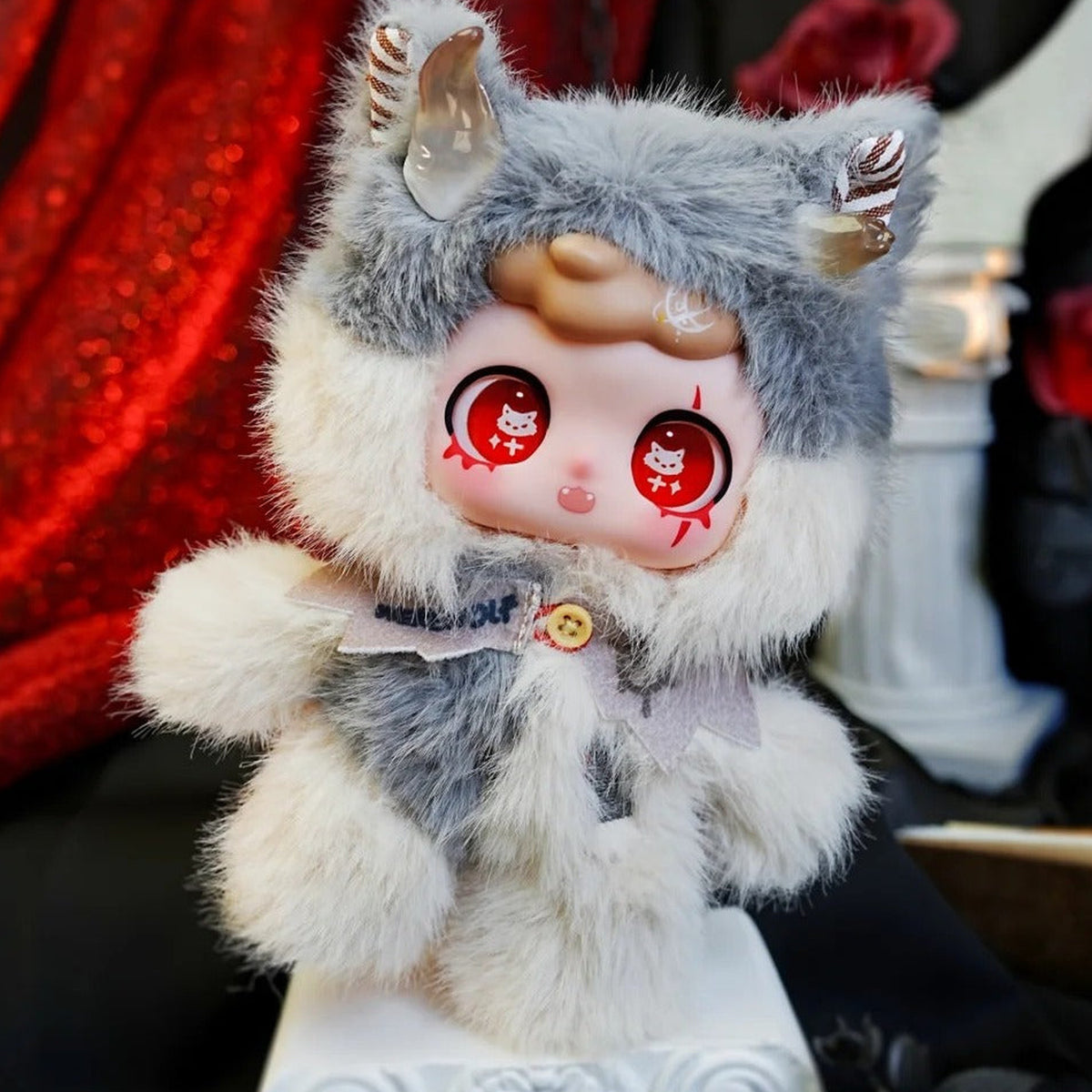 Feeco Spell Lost Series Plush Blind Box - Grey outfit design example; random design not guaranteed