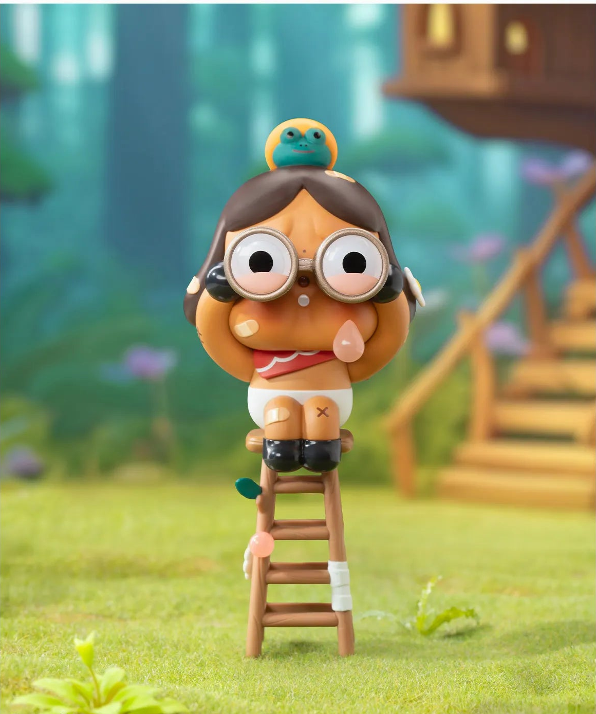 Finding MOKOKO blind box series - Great Discovery design example on a ladder