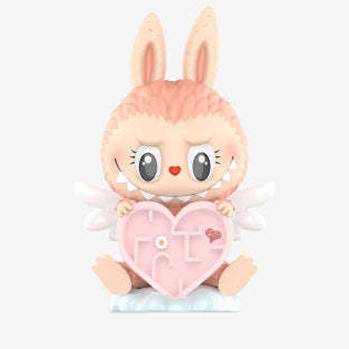 Finding MOKOKO blind box series - Heart Maze secret design example holding a pink heart-shaped maze; secret not guaranteed