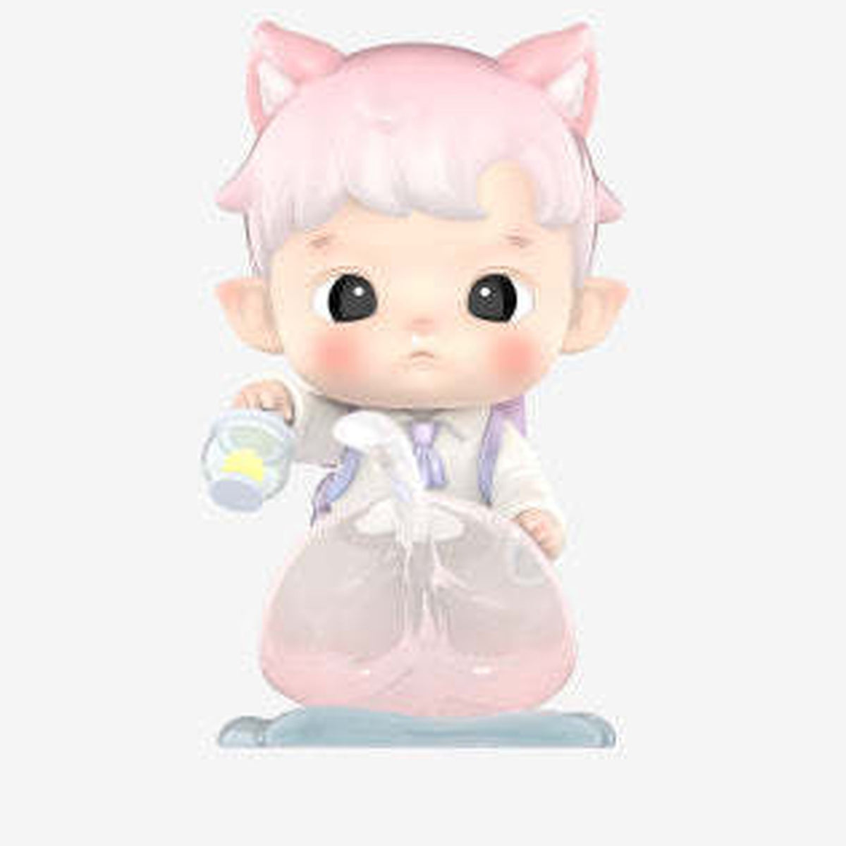 Finding MOKOKO blind box series - Move Bravely pink design example, full front view