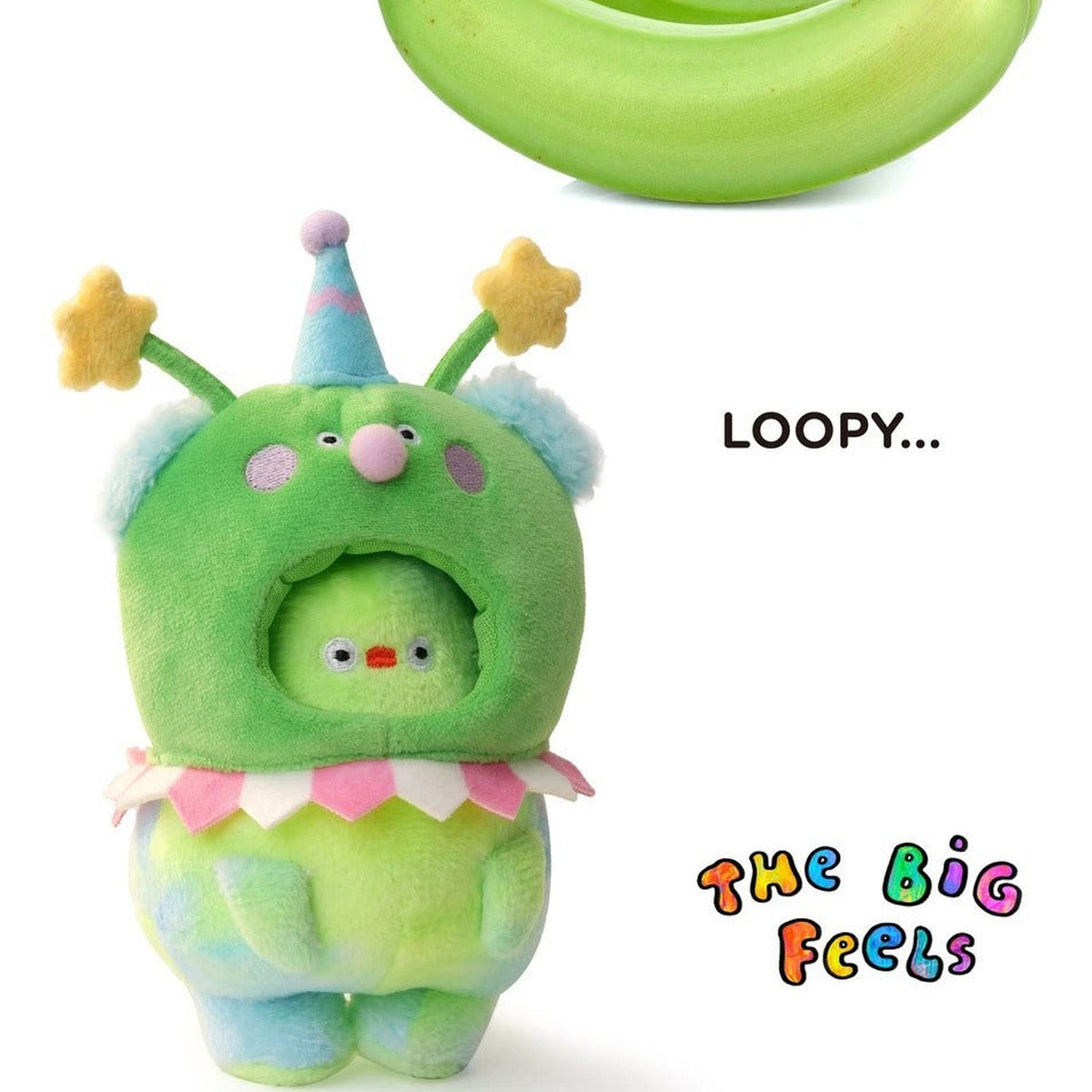 FLABJACKS THE BIG FEELS Series Plush Pendant Blind Box - Complete green The Big Feels plush pendant body example; random design not guaranteed