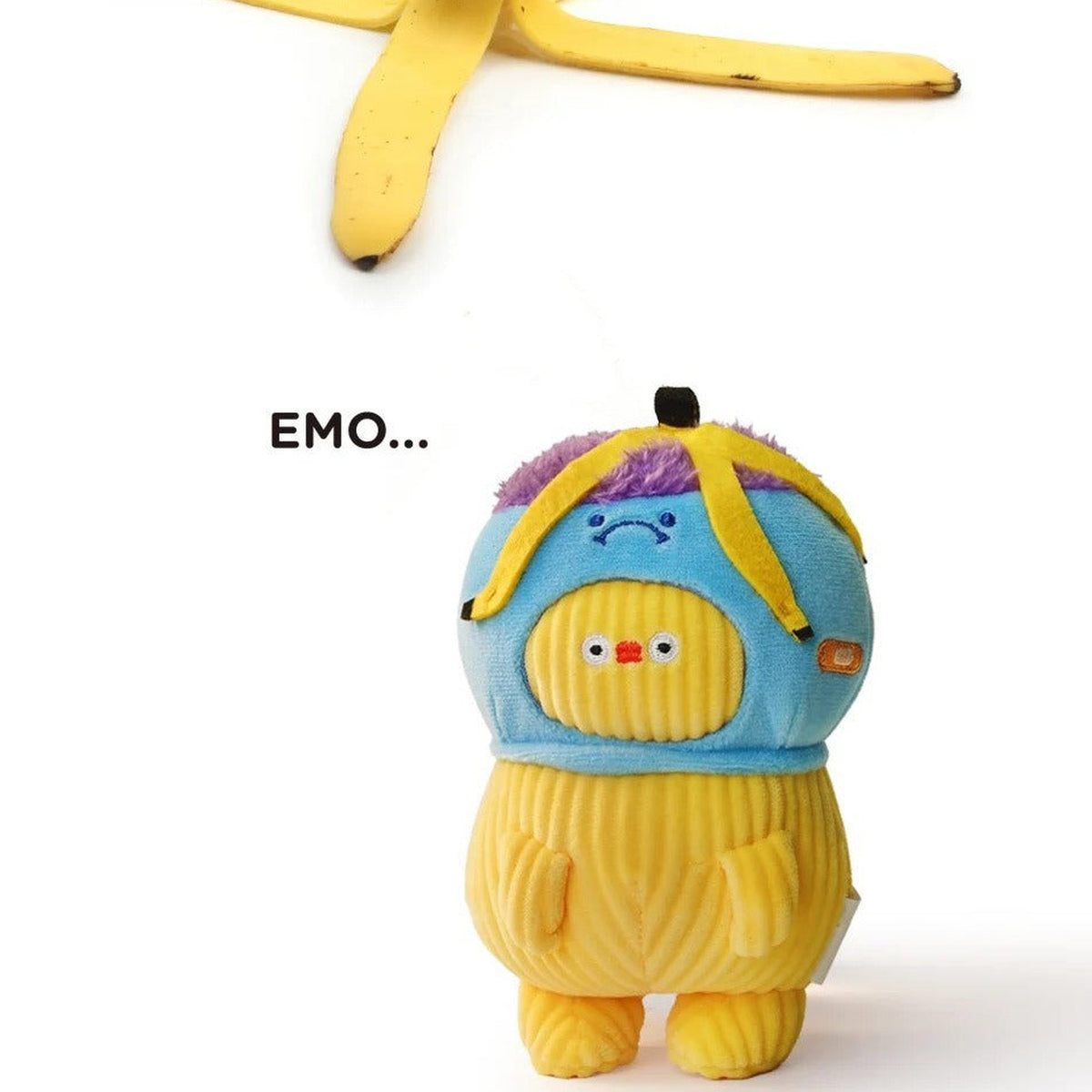 FLABJACKS THE BIG FEELS Series Plush Pendant Blind Box - Complete yellow and blue The Big Feels plush pendant body example; random design not guaranteed