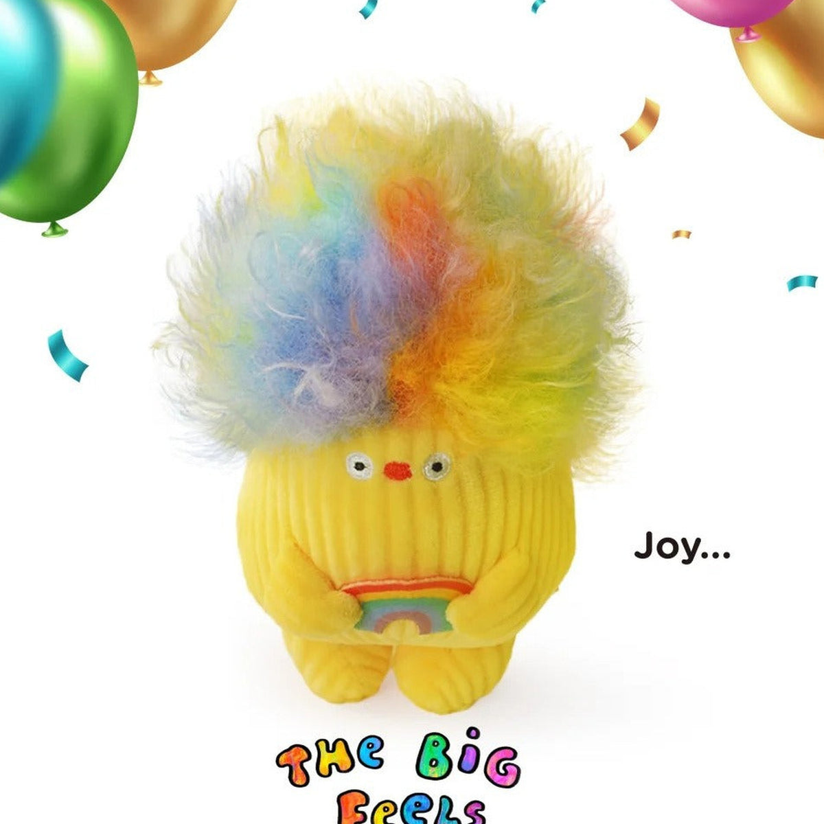 FLABJACKS THE BIG FEELS Series Plush Pendant Blind Box - Complete colorful-haired The Big Feels plush pendant body example; random design not guaranteed