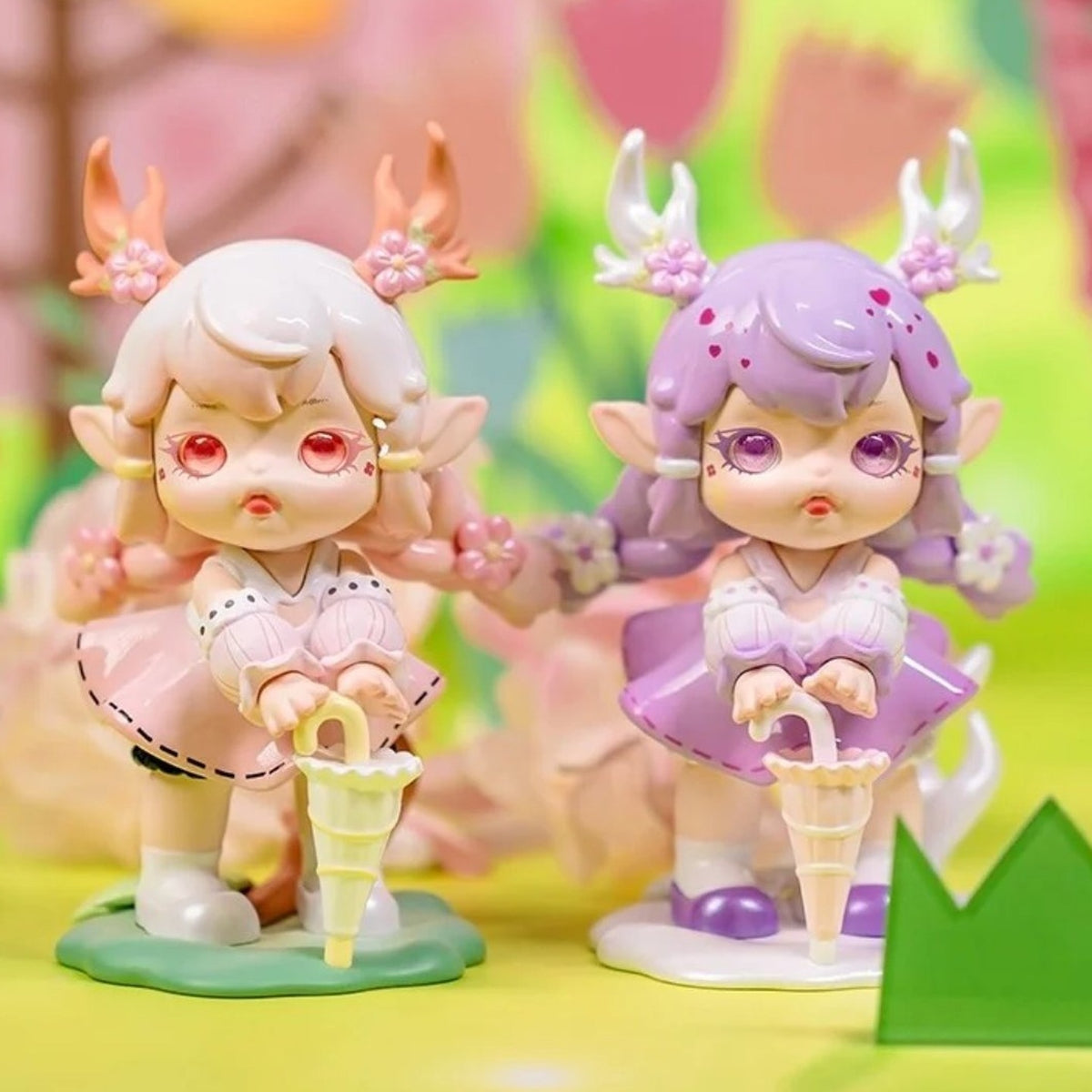 Flora Compendium of Materia Medic Series Figure Blind Box - Complete figure comparison with antler and floral headwear details; random design not guaranteed
