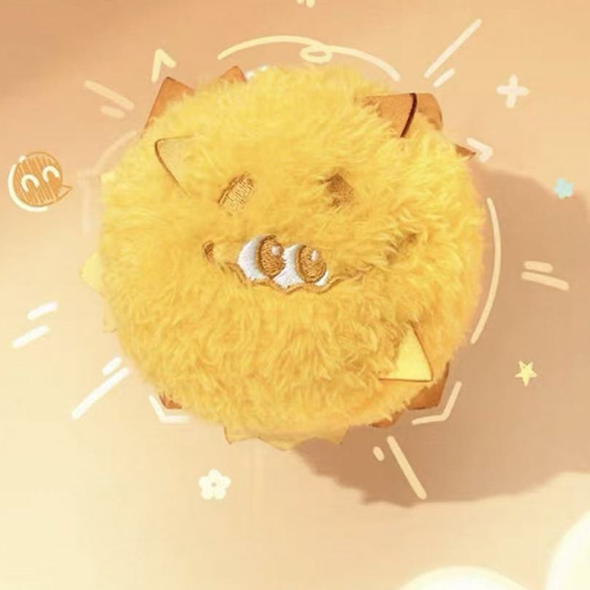 Fluffy Weather Bureau yellow plush charm design example; random design is not selectable