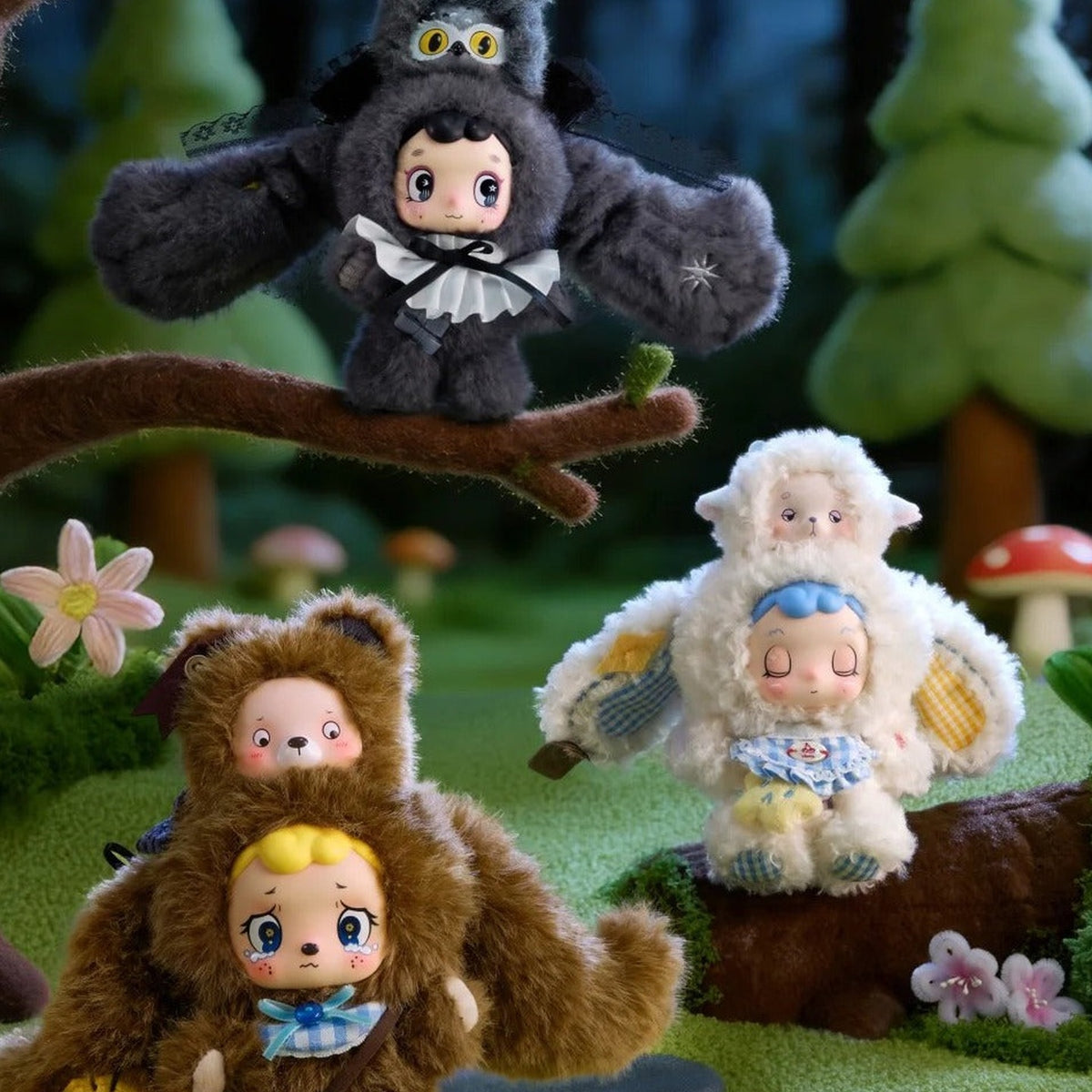 FOFO Forest Guardians Series Plush Blind Box - Forest-costume plush doll group with upper and lower outer examples cropped; random design not guaranteed