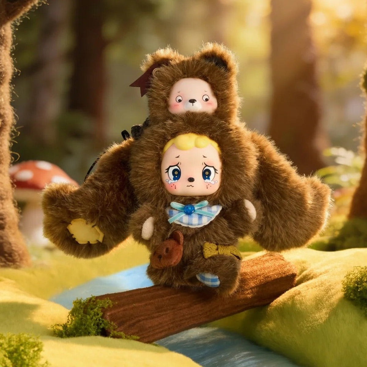 FOFO Forest Guardians Series Plush Blind Box - Complete brown bear-costume plush doll example; random design not guaranteed