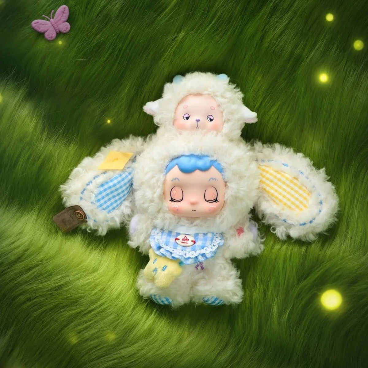 FOFO Forest Guardians Series Plush Blind Box - Complete pale sheep-costume plush doll example; random design not guaranteed