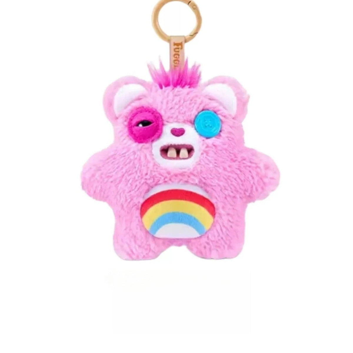 Fuggler x Care Bears Series Plush Pendant Blind Box - Complete pink Care Bears collaboration plush pendant body example; random design not guaranteed