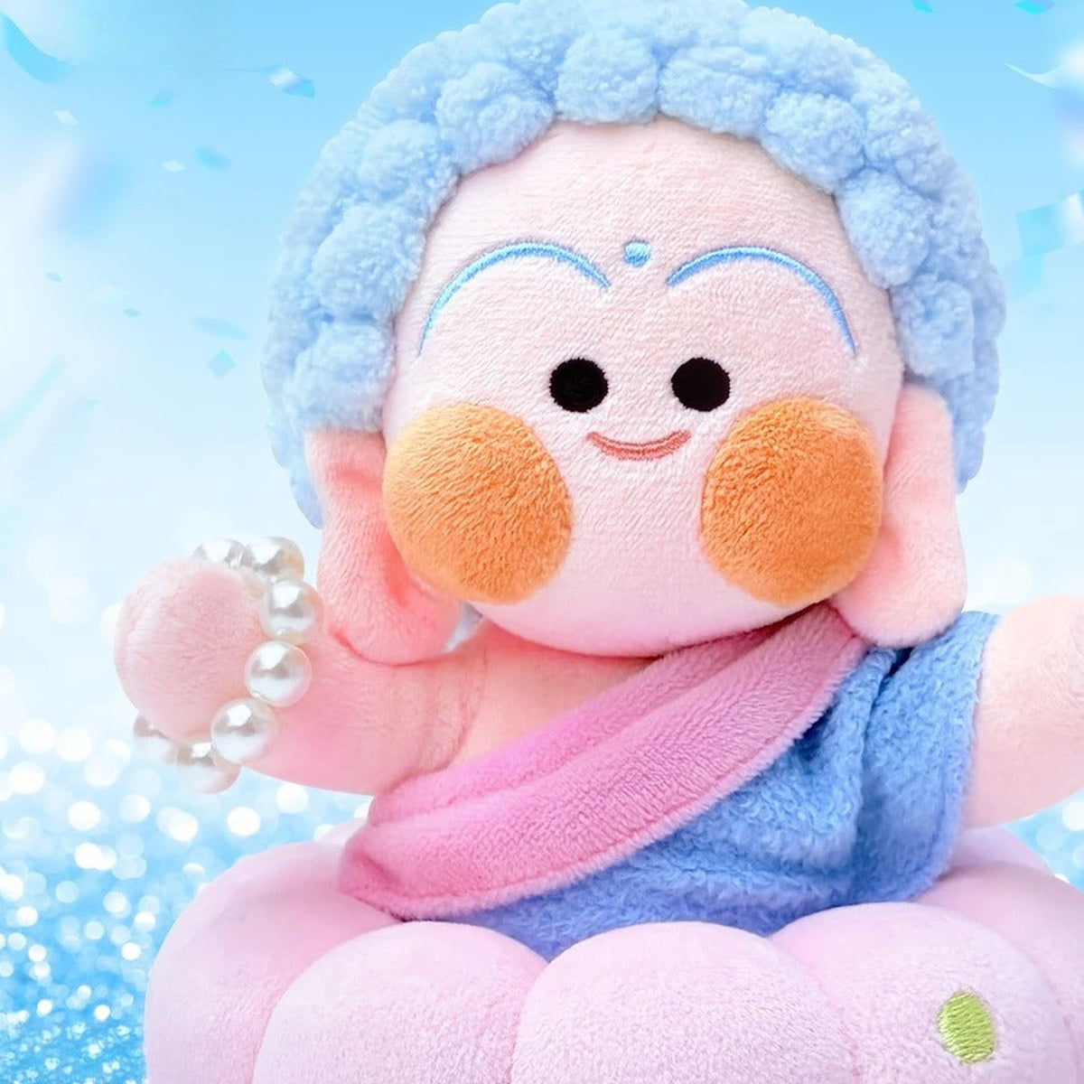 FUN RECORD Bless Partner blue haired plush detail; possible series design, not confirmed random-box contents