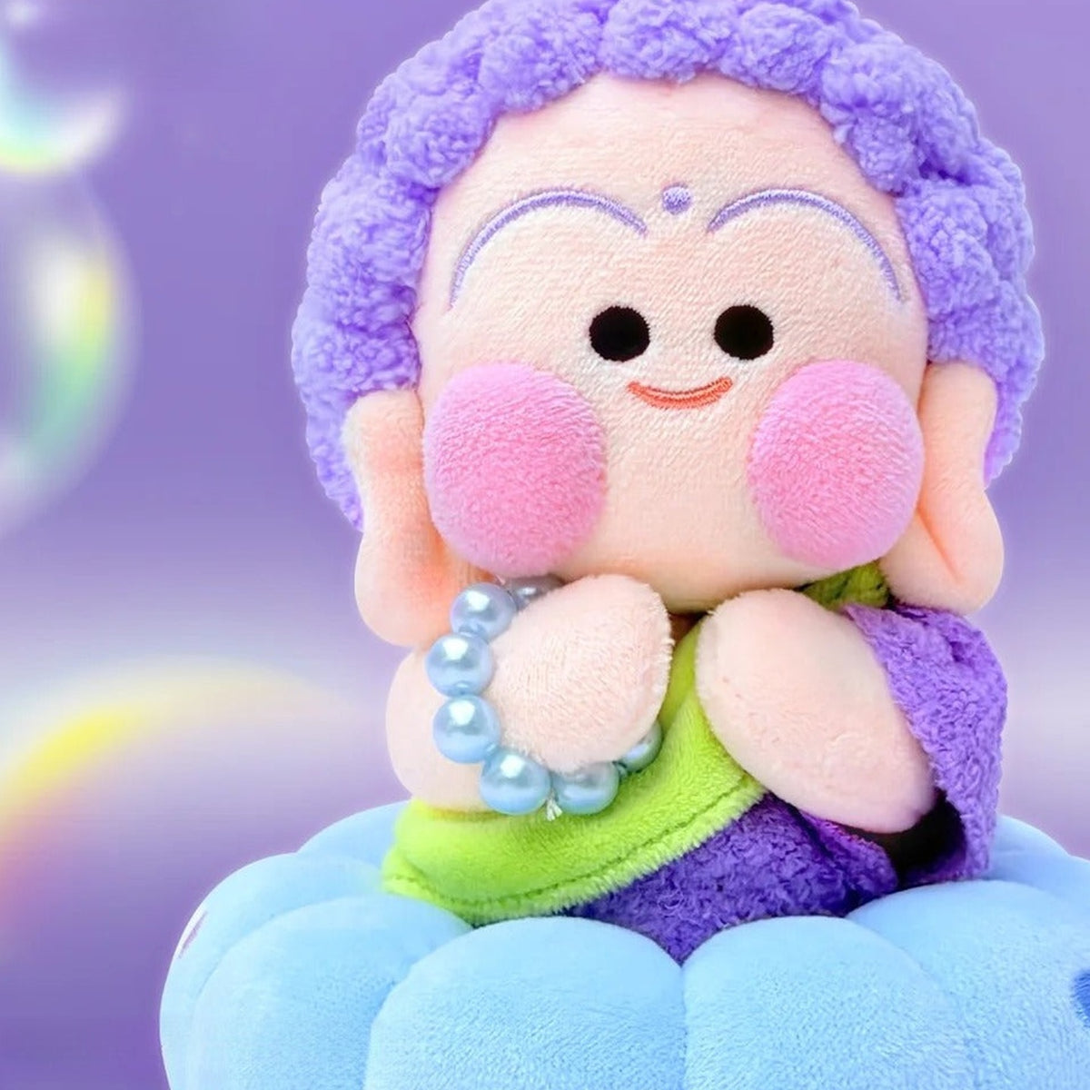 FUN RECORD Bless Partner purple haired plush detail; possible series design, not confirmed random-box contents