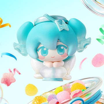 Funism Hatsune Miku Fruit Candy Series Q face Mini Figure Blind Box - Complete white-candy Hatsune Miku mini figure example; random design not guaranteed
